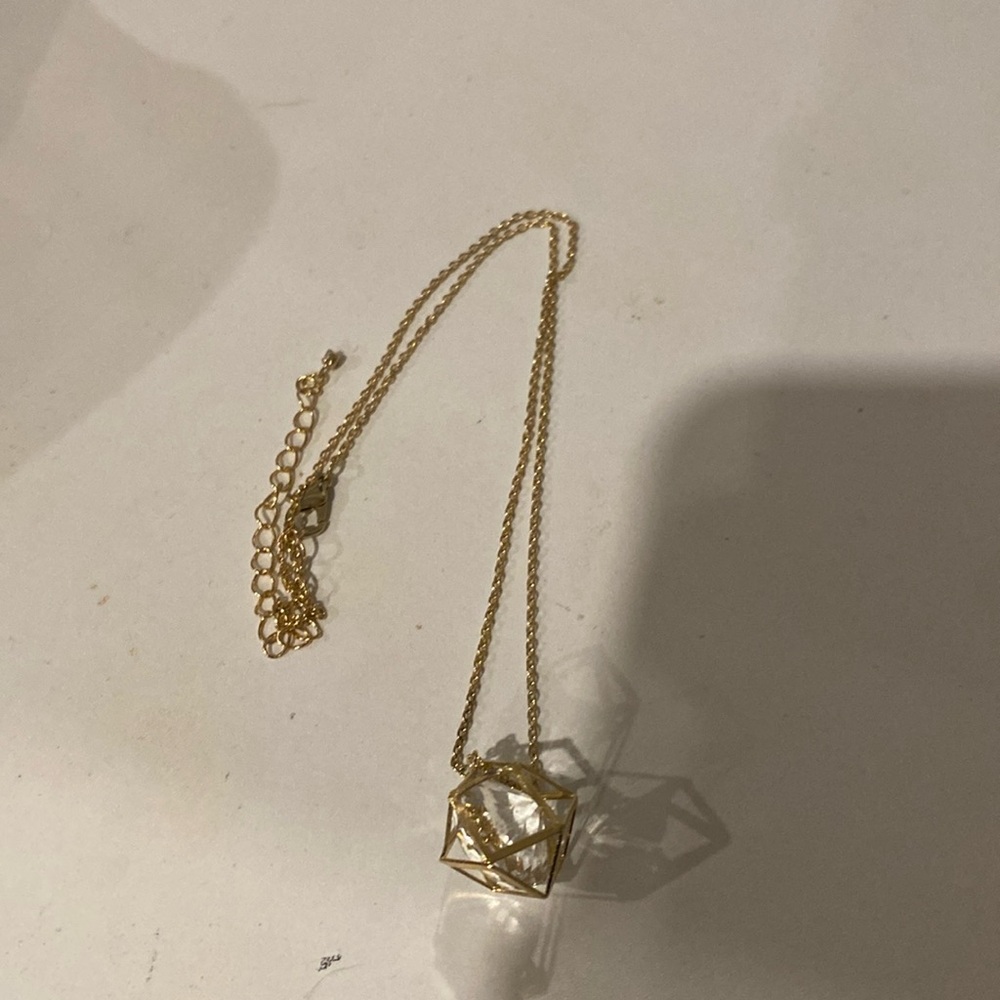Glass Dimond Dome Necklace